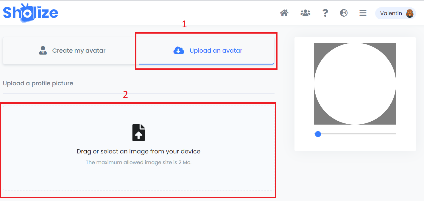 Importing an image